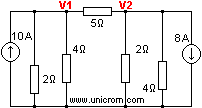 An�lisis de Nodos, utilizaci�n del teorema de Norton  -  Electr�nica Unicrom
