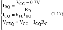 Ecuaciones que definen el punto de operación Q de un transistor bipolar - Electrónica Unicrom