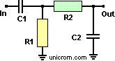 Filtro pasabanda pasivo con componentes RC - Electrónica Unicrom