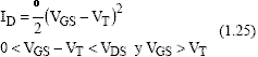 Formula del transistor NMOS en regi&oacute;n de saturaci&oacute;n - Electr&oacute;nica Unicrom