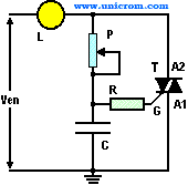 Electr�nica Unicrom - Control de iluminaci�n (control por fase) de un Triac