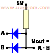Compuerta AND de dos entradas implementada con diodos - Electr�nica Unicrom