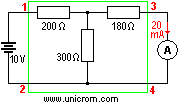 Teorema de reciprocidad (primer circuito) - Electr�nica Unicrom