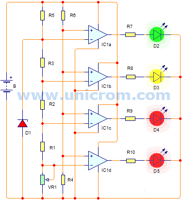 Voltímetro para automóvil - Medidor del voltaje de la bater=a de un automóvil - Electrónica Unicrom